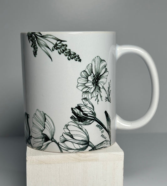 Black & White Floral