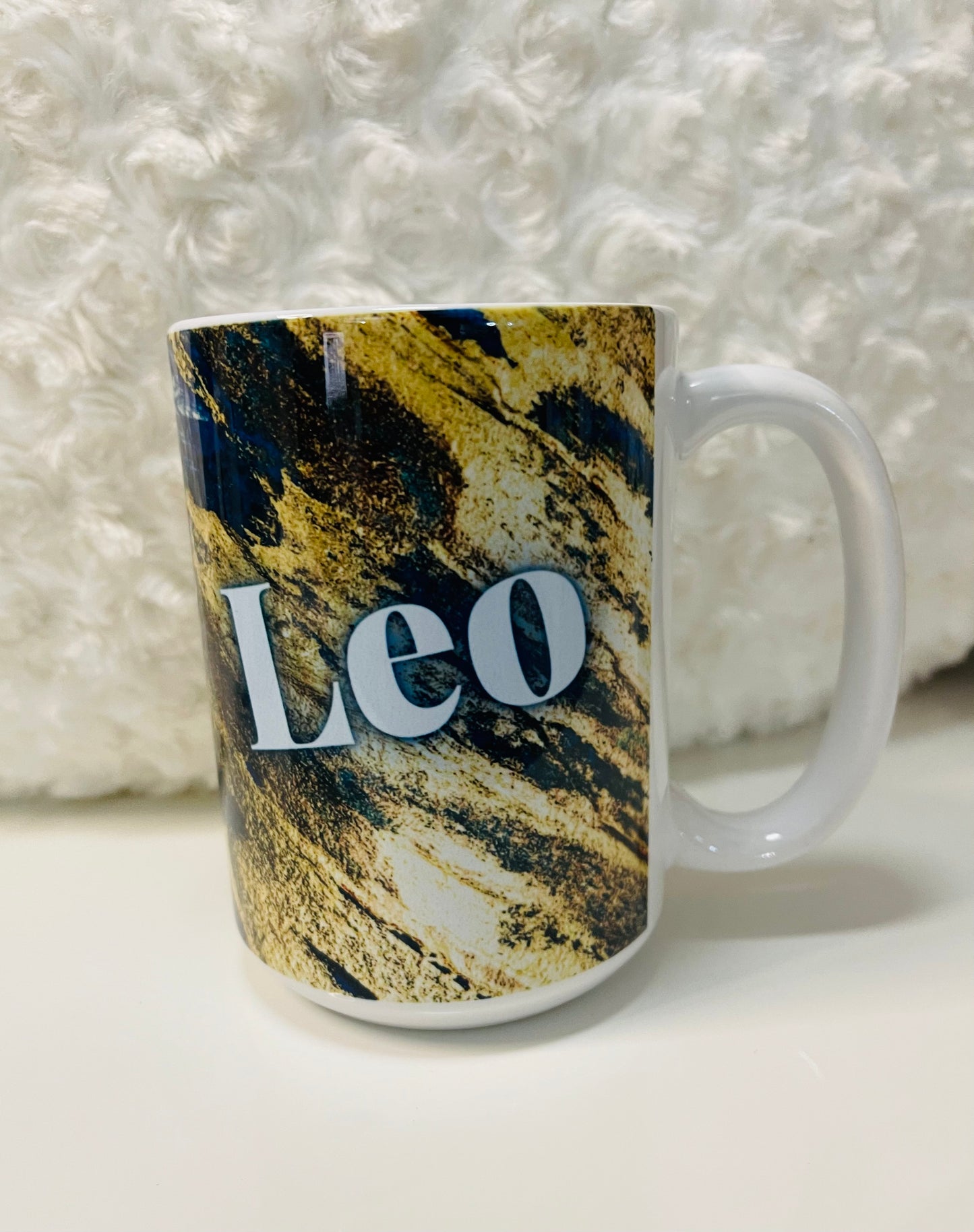 Family Strong Mug | Blue Paint Strokes | Male