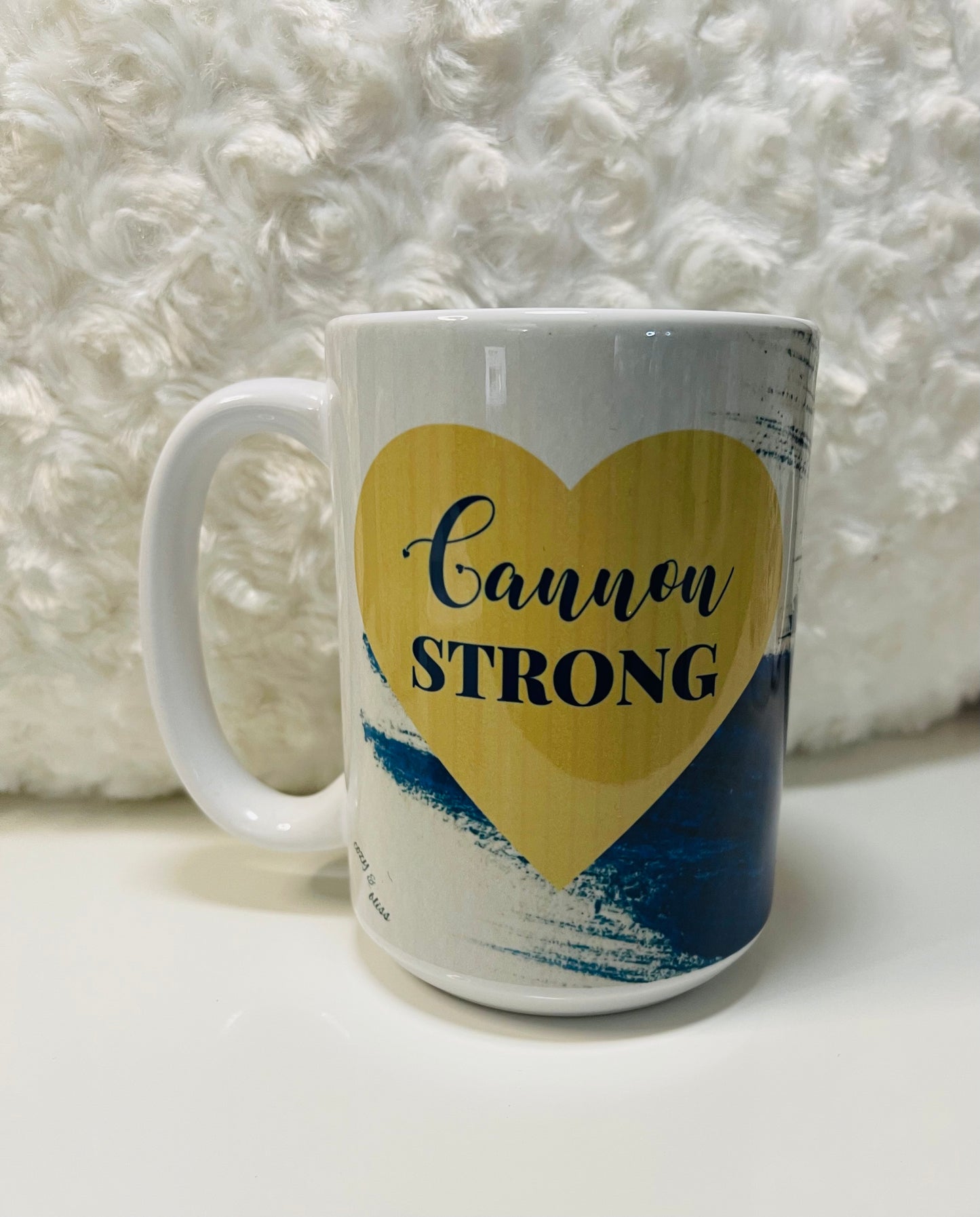 Family Strong Mug | Blue Paint Strokes | Male