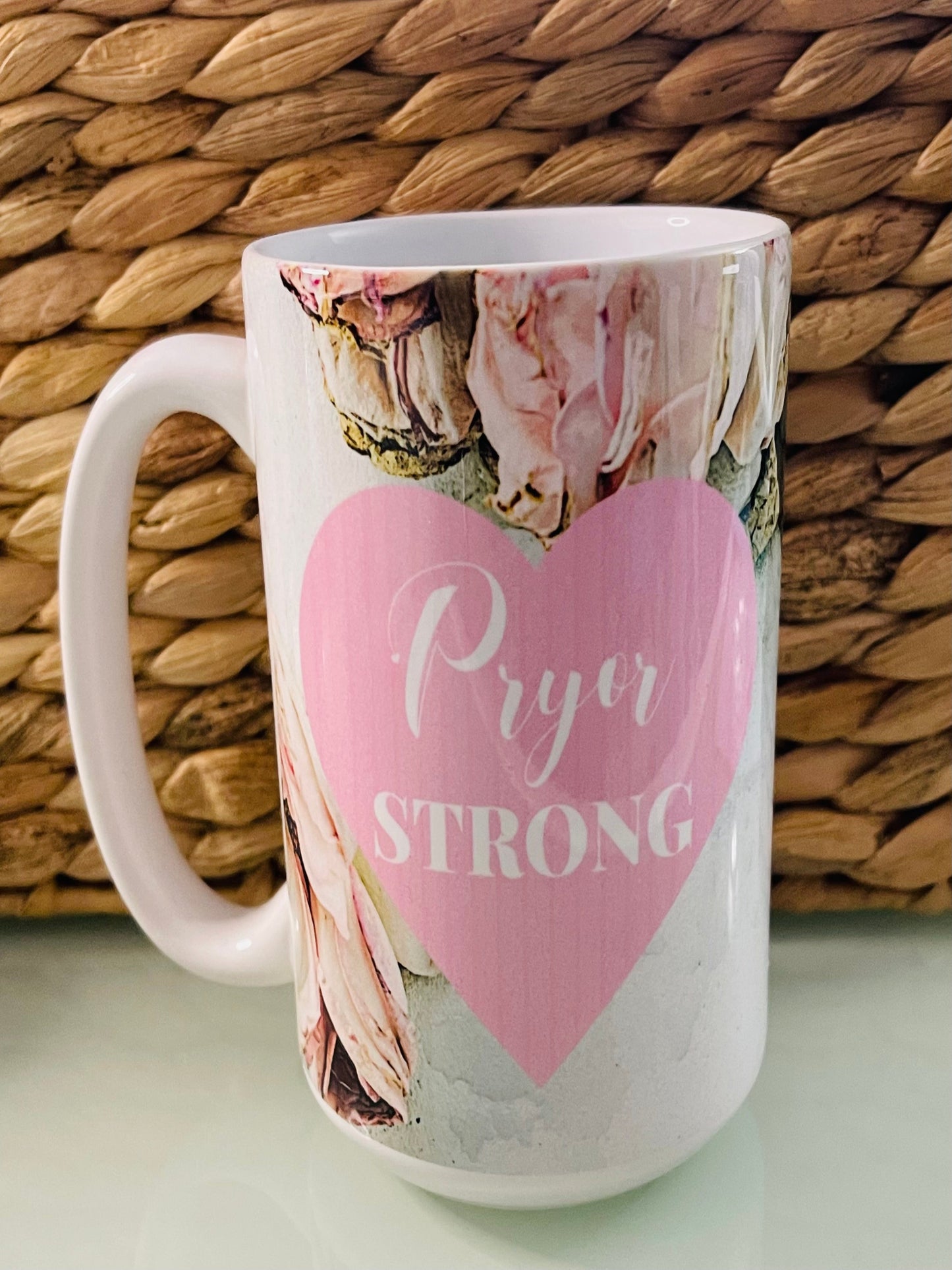 Family Strong Mug | Pink Floral