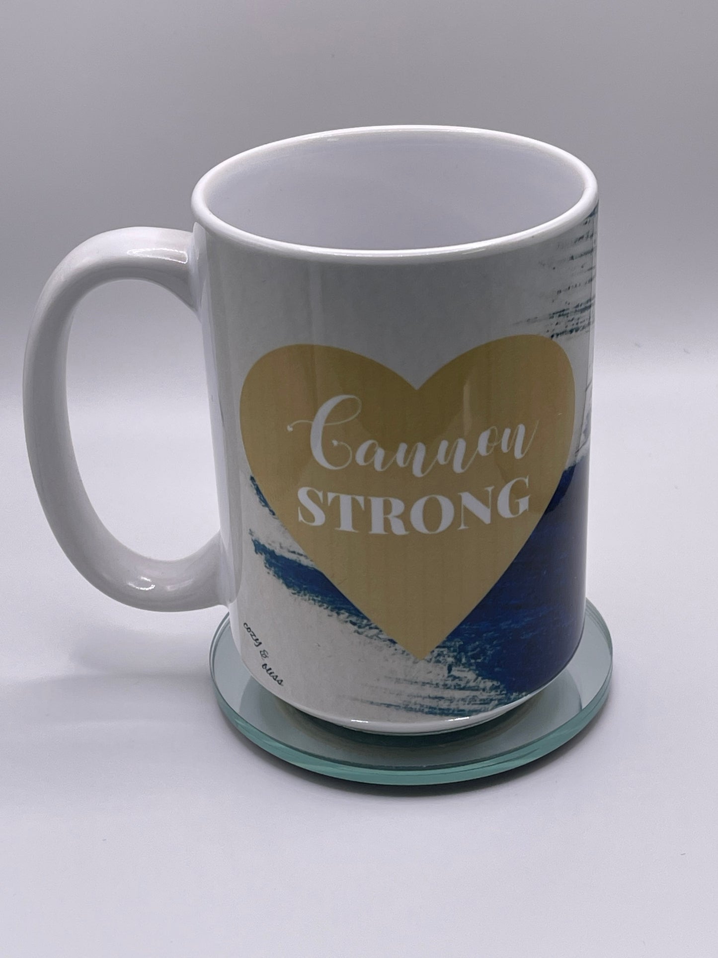 Family Strong Mug | Blue Paint Strokes | Female